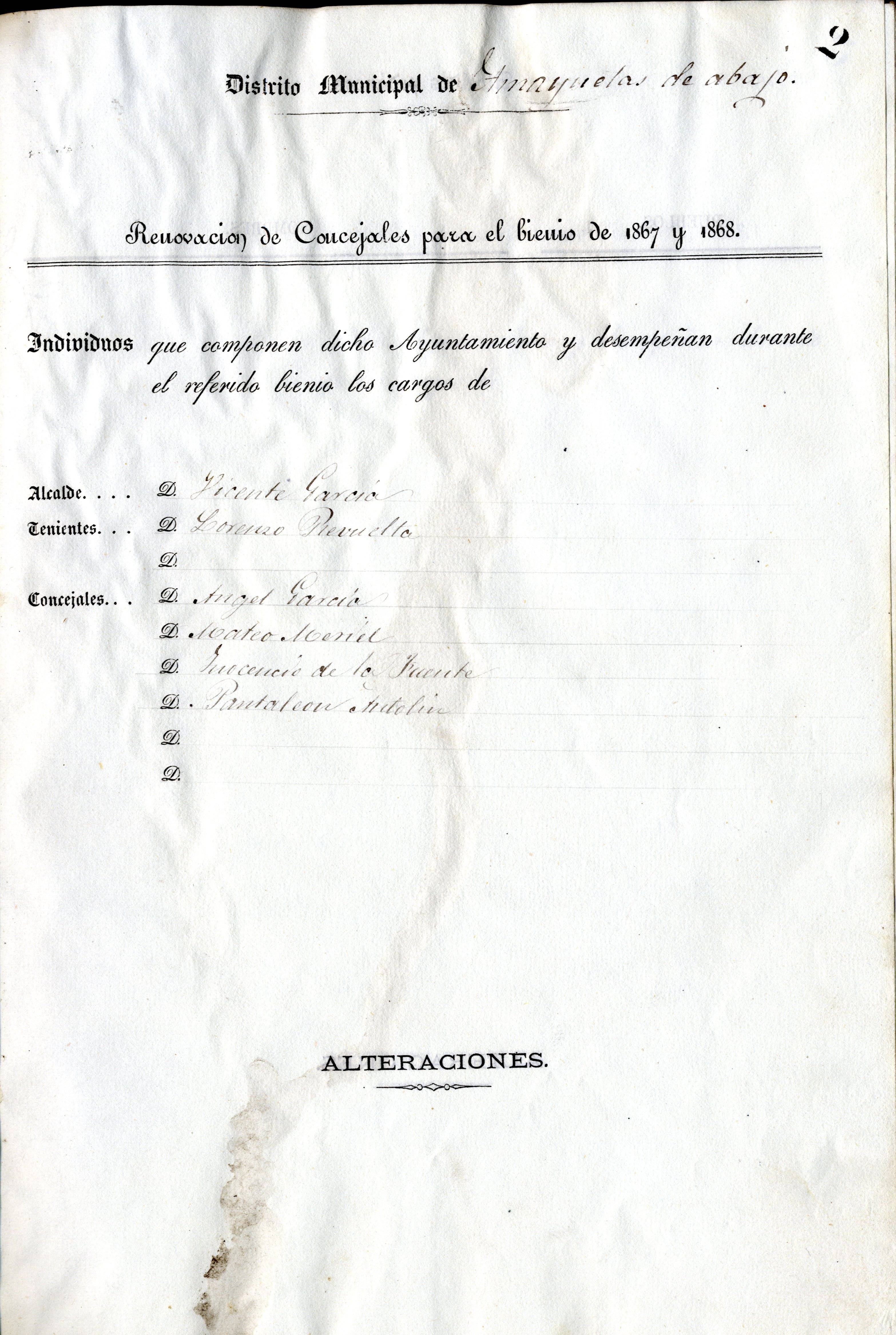 Amayuelas de Abajo 1867