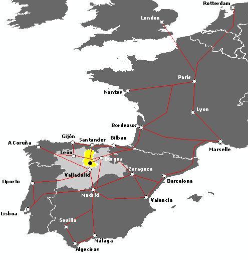 Palencia en Europa - Carreteras