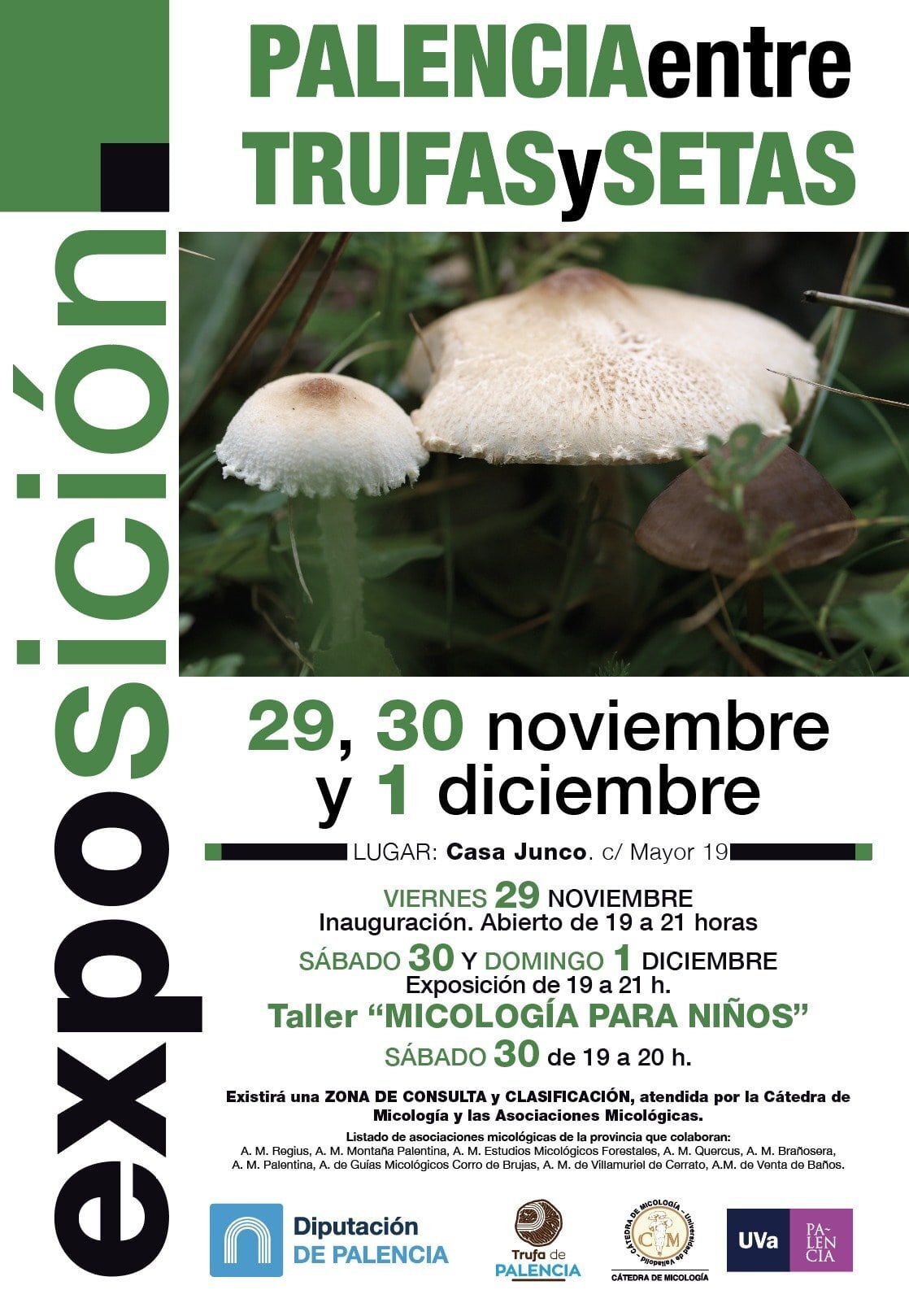 Exposición: Palencia,entre trufas y setas (exposición micológica provincial) 29-11 al 1-12 de 2019