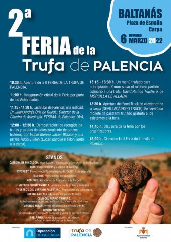 Cartel II feria de la trufa de Palencia. (06/03/2022)