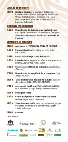 Programa I Feria de la trufa de Palencia 2 ( 28/12/2022)
