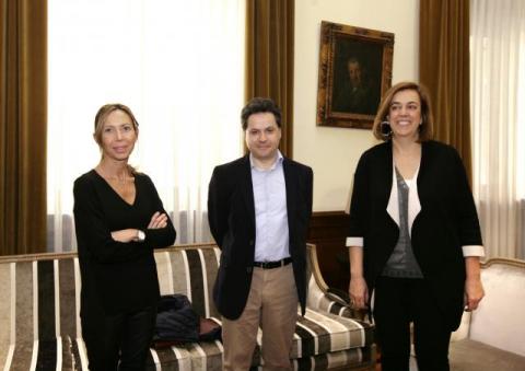 José Antonio Lorenzo ha sido recibido por la presidenta de la Diputación y la diputada de Cultura