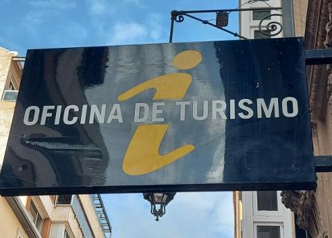 cartel de información turística en Palencia 