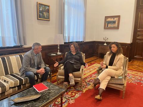 Un momento de la reunión.