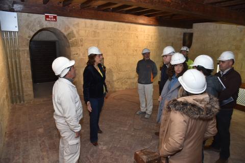 La presidenta visitó las obras del Castillo en febrero.JPG