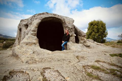 Sara Rubayo en una visita anterior a la provincia.