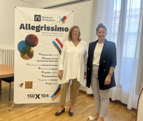 La presidenta de la Diputación y la diputada de Cultura, durante el balance.