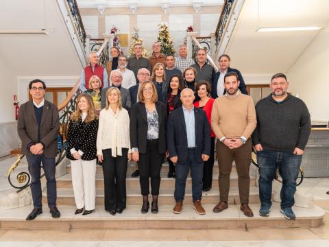 Foto de familia con todos los homenajeados.