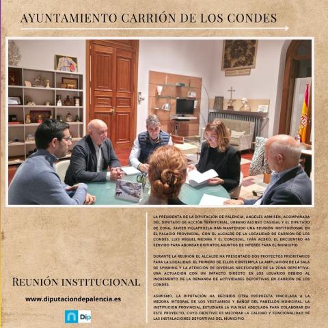 Reunión institucional. Carrión de los Condes