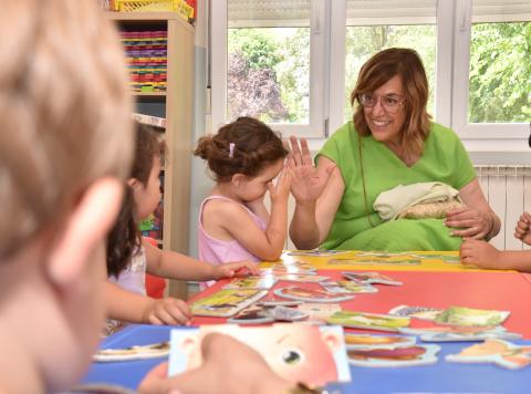 Niños en el Crecemos de Baltanás