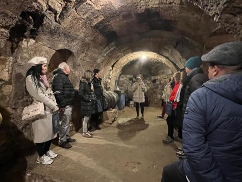 Un momento de la visita.