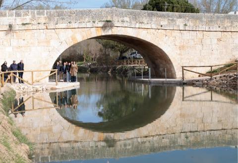 Un momento de la visita.