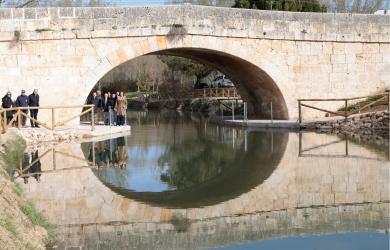 Un momento de la visita.