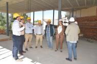 Un momento de la visita a las obras.