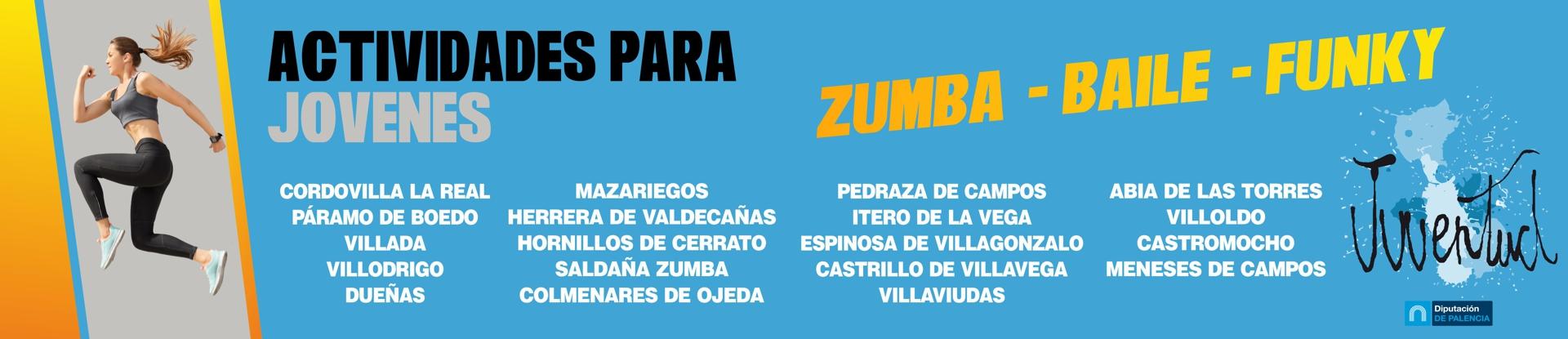 Banner Zumba, funky o bailes latinos 2022