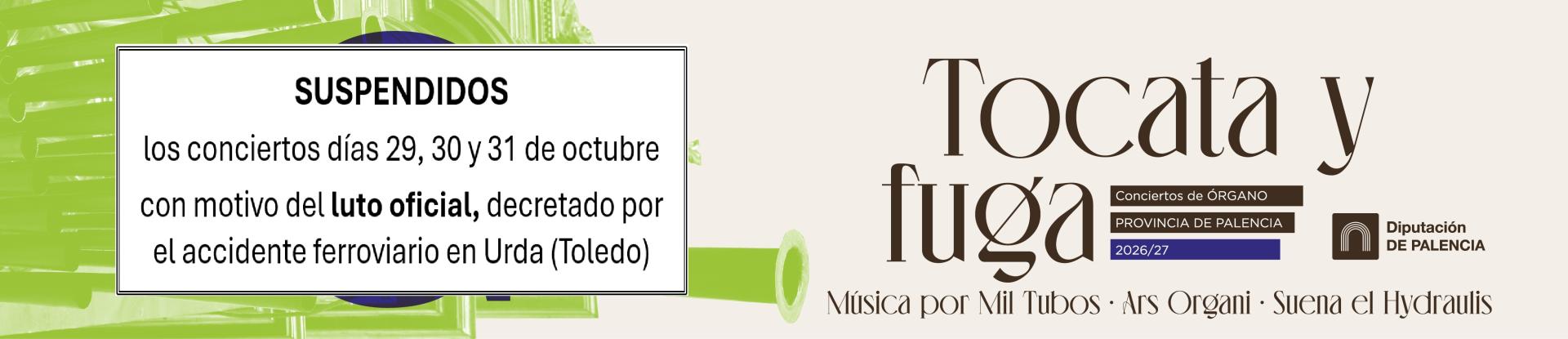 SUSPENDIDOS CONCIERTOS 29, 30 y 31